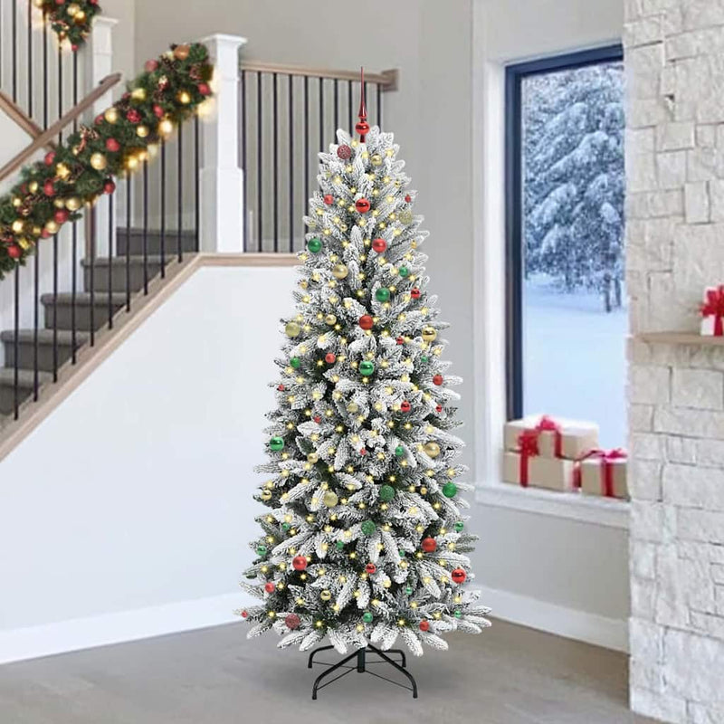 vidaXL Mű karácsonyfa 300 LED-del állvánnyal Fehér 93 x 93 x 240 cm