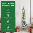 vidaXL Mű karácsonyfa 150 LED-del Fehér 120 cm PVC és Fém és Műanyag
