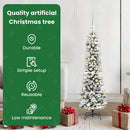 vidaXL Mű karácsonyfa 150 LED-del Fehér 120 cm PVC és Fém és Műanyag
