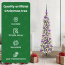 vidaXL Mű karácsonyfa 150 LED-del Fehér 120 cm PVC és Fém és Műanyag