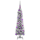 vidaXL Mű karácsonyfa 150 LED-del Fehér 120 cm PVC és Fém és Műanyag