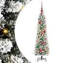 vidaXL Mű karácsonyfa 150 LED-del Fehér 120 cm PVC és Fém és Műanyag