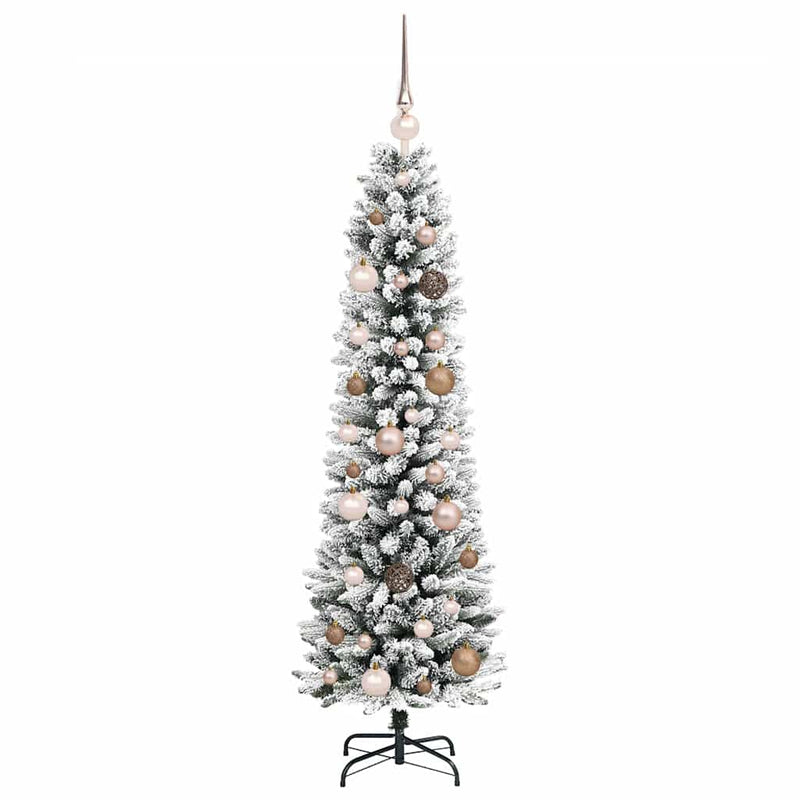 vidaXL Mű karácsonyfa 150 LED-del Fehér 150 cm PVC és Fém és Műanyag