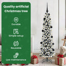 vidaXL Mű karácsonyfa 150 LED-del Fehér 150 cm PVC és Fém és Műanyag