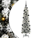 vidaXL Mű karácsonyfa 150 LED-del Fehér 150 cm PVC és Fém és Műanyag