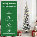 vidaXL Mű karácsonyfa 150 LED-del Fehér 150 cm PVC és Fém és Műanyag