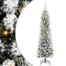 vidaXL Mű karácsonyfa 150 LED-del Fehér 150 cm PVC és Fém és Műanyag