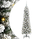 vidaXL Mű karácsonyfa 150 LED-del Fehér 150 cm PVC és Fém és Műanyag