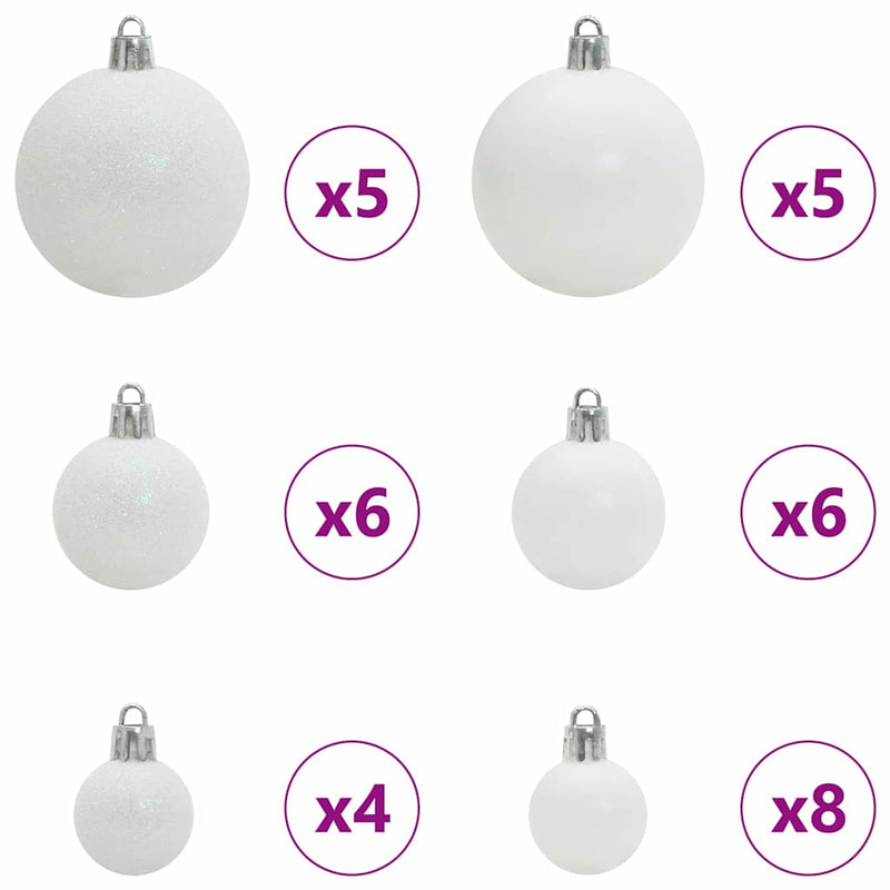 vidaXL Mű karácsonyfa Zöld és fehér 150 cm PVC és Fém és Műanyag