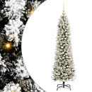 vidaXL Mű karácsonyfa 150 LED-del Fehér 150 cm PVC és Fém és Műanyag
