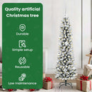 vidaXL Mű karácsonyfa 150 LED-del Fehér 150 cm PVC és Fém és Műanyag
