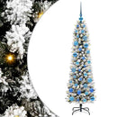 vidaXL Mű karácsonyfa 150 LED-del Fehér 150 cm PVC és Fém és Műanyag