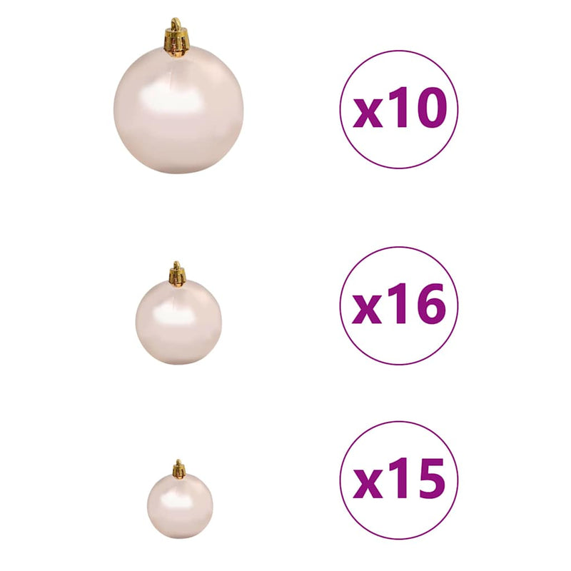 vidaXL Mű karácsonyfa 300 LED-del Fehér 180 cm PVC és Fém és Műanyag