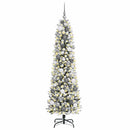 vidaXL Mű karácsonyfa 300 LED-del Fehér 180 cm PVC és Fém és Műanyag