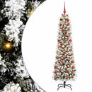 vidaXL Mű karácsonyfa 300 LED-del Fehér 180 cm PVC és Fém és Műanyag