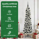 vidaXL Mű karácsonyfa 300 LED-del Fehér 180 cm PVC és Fém és Műanyag