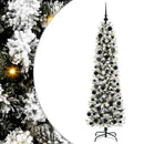 vidaXL Mű karácsonyfa 300 LED-del Fehér 180 cm PVC és Fém és Műanyag