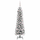 vidaXL Mű karácsonyfa 300 LED-del Fehér 180 cm PVC és Fém és Műanyag