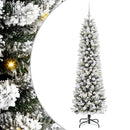 vidaXL Mű karácsonyfa 300 LED-del Fehér 180 cm PVC és Fém és Műanyag