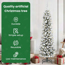 vidaXL Mű karácsonyfa 300 LED-del Fehér 180 cm PVC és Fém és Műanyag