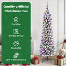 vidaXL Mű karácsonyfa 300 LED-del Fehér 180 cm PVC és Fém és Műanyag