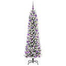 vidaXL Mű karácsonyfa 300 LED-del Fehér 180 cm PVC és Fém és Műanyag