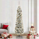 vidaXL Mű karácsonyfa 300 LED-del Fehér 210 cm PVC és Fém és Műanyag