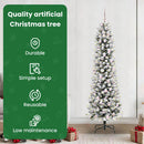 vidaXL Mű karácsonyfa 300 LED-del Fehér 210 cm PVC és Fém és Műanyag