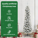 vidaXL Mű karácsonyfa 300 LED-del Fehér 210 cm PVC és Fém és Műanyag