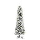 vidaXL Mű karácsonyfa 300 LED-del Fehér 210 cm PVC és Fém és Műanyag