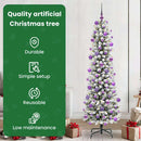 vidaXL Mű karácsonyfa 300 LED-del Fehér 210 cm PVC és Fém és Műanyag