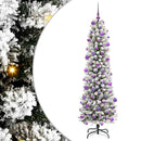 vidaXL Mű karácsonyfa 300 LED-del Fehér 210 cm PVC és Fém és Műanyag
