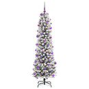 vidaXL Mű karácsonyfa 300 LED-del Fehér 210 cm PVC és Fém és Műanyag