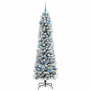 vidaXL Mű karácsonyfa 300 LED-del Fehér 210 cm PVC és Fém és Műanyag