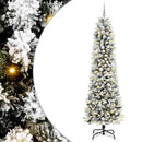 vidaXL Mű karácsonyfa 300 LED-del Fehér 240 cm PVC és Fém és Műanyag