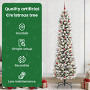 vidaXL Mű karácsonyfa 300 LED-del Fehér 240 cm PVC és Fém és Műanyag