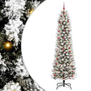 vidaXL Mű karácsonyfa 300 LED-del Fehér 240 cm PVC és Fém és Műanyag