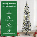 vidaXL Mű karácsonyfa 300 LED-del Fehér 240 cm PVC és Fém és Műanyag