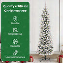 vidaXL Mű karácsonyfa 300 LED-del Fehér 240 cm PVC és Fém és Műanyag