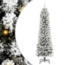 vidaXL Mű karácsonyfa 300 LED-del Fehér 240 cm PVC és Fém és Műanyag