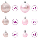 vidaXL Műfenyő, elővilágítva, díszlabda szettel Zöld 150 cm PET