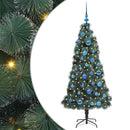 vidaXL Műfenyő LED fényekkel, gömb szettel 150 LED-del Zöld 150 cm PET