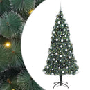 vidaXL Műfenyő LED karácsonyfával és gömbökkel Zöld 210 cm PET