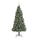 vidaXL Mesterséges, előre világított karácsonyfa gömb szettel 210 cm