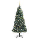 vidaXL Mesterséges, előre világított karácsonyfa gömb szettel 210 cm