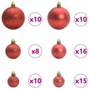 vidaXL Műfenyő, előre díszített karácsonyfagömb készlettel Zöld 240 cm