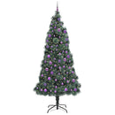 vidaXL Műfenyő LED világítással, gömbökkel 300 LED-del Zöld 240 cm PET