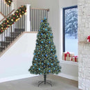 vidaXL Műfenyő előre világítós karácsonyfakészlet gömbökkel 240 cm