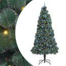 vidaXL Műfenyő előre világítós karácsonyfakészlet gömbökkel 240 cm
