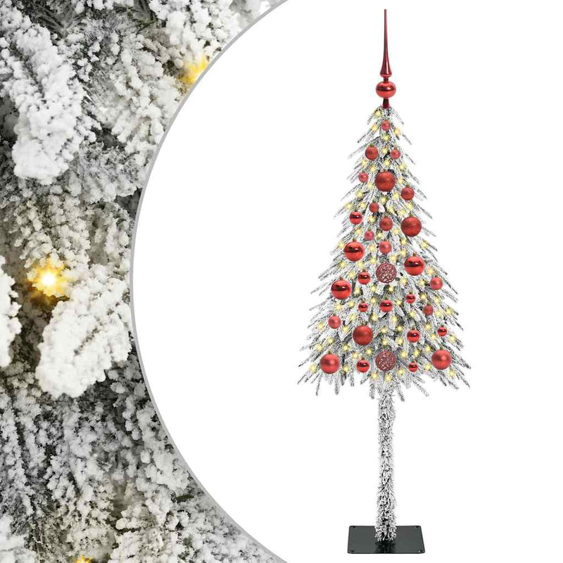 vidaXL Karácsonyfa 150 LED-del állvánnyal Fehér 120 cm PE és Acél